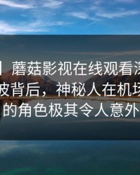 【爆料】蘑菇影视在线观看深度揭秘：丑闻风波背后，神秘人在机场贵宾室的角色极其令人意外