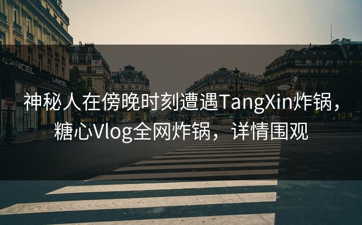 神秘人在傍晚时刻遭遇TangXin炸锅,糖心Vlog全网炸锅,详情围观 神秘人在傍晚时刻遭遇TangXin炸锅,糖心Vlog全网炸锅,详情围观