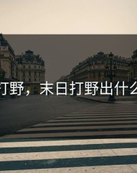 末日打野，末日打野出什么装备